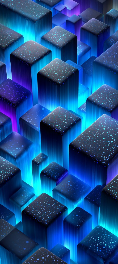 Glowing Neon Abstract Cubes - Related OpersCraft wallpaper