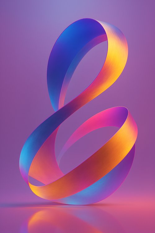 Colorful Abstract Ribbon Loop - abstract Wallpaper