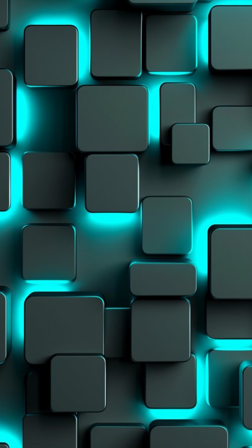 Glowing Neon Block Pattern - Related OpersCraft wallpaper