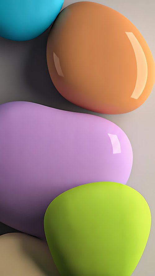 Colorful Glossy Abstract Shapes - Related StockWalls wallpaper
