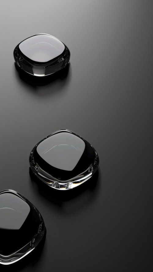 Minimalist Black Glass Spheres - Related StockWalls wallpaper