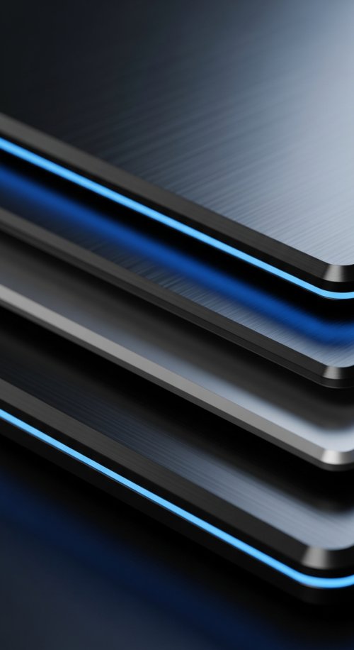 Minimalist Blue Neon Layers - Related OpersCraft wallpaper