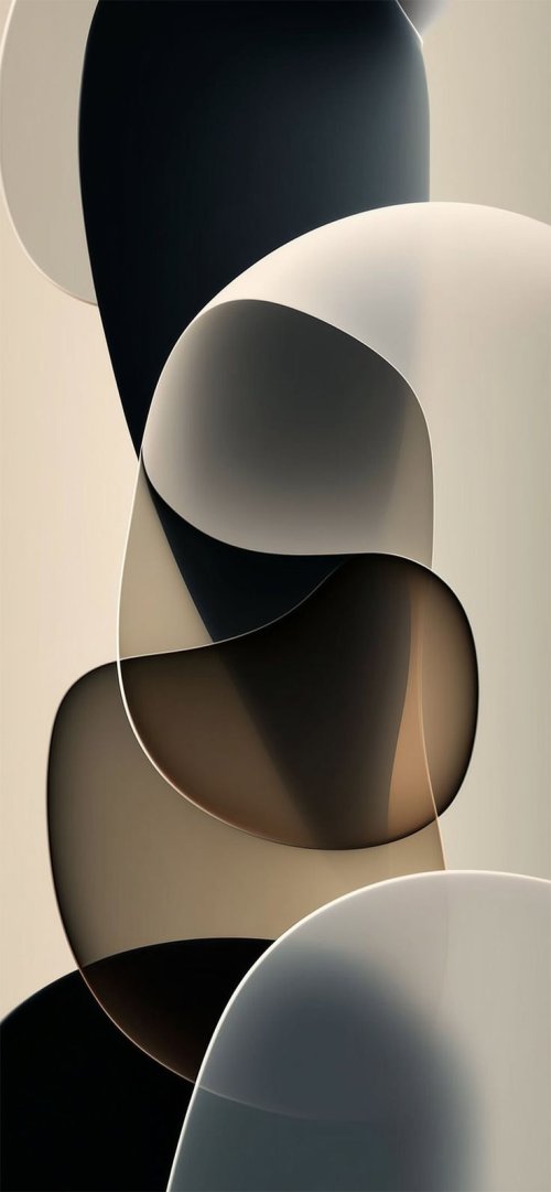 Minimalist Abstract Flowing Shapes - Related StockWalls wallpaper