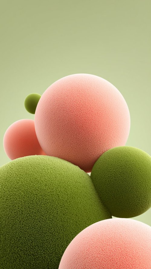 Soft Textured Pastel Spheres - Related StockWalls wallpaper