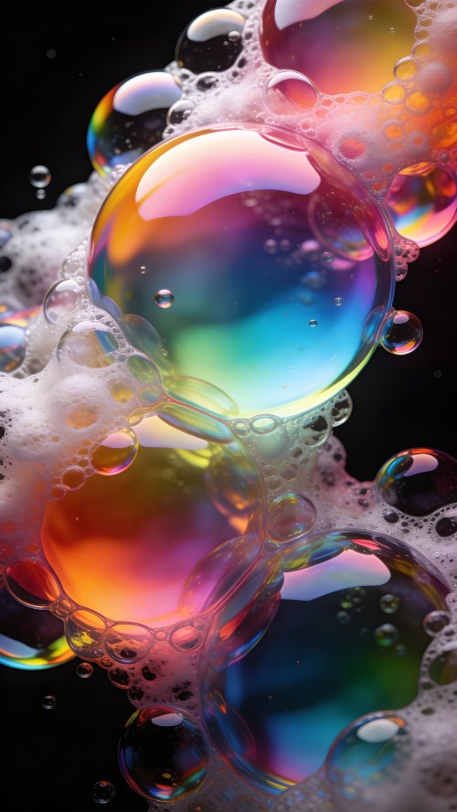Vibrant Rainbow Soap Bubbles - Related OpersCraft wallpaper
