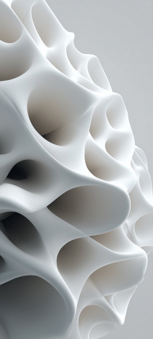 White Abstract Organic Waves - Related Tablet wallpaper