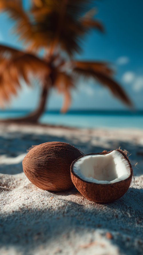 Fresh Tropical Coconut Beach - beach Wallpaper