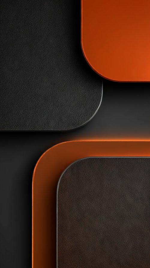 Orange Glow Geometric Layers