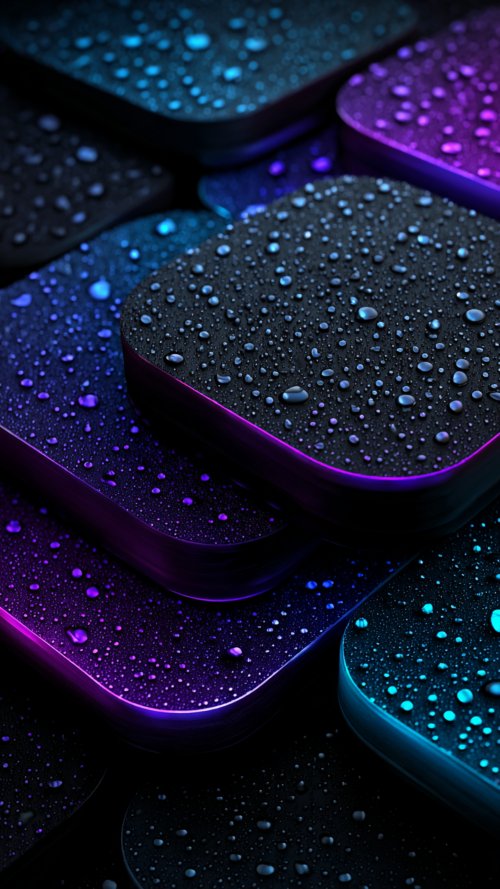 Neon Raindrops Abstract Art - Related OpersCraft wallpaper