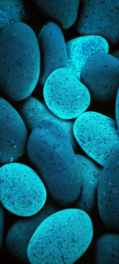 Glowing Neon Blue Stones - Related StockWalls wallpaper