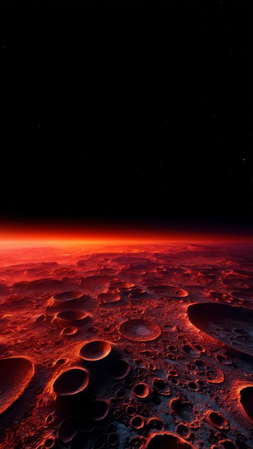 Fiery Red Planet Surface - Related Darkify wallpaper