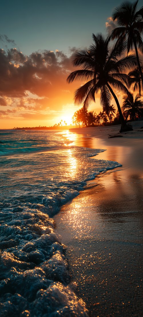 Golden Tropical Beach Sunset - Related StockWalls wallpaper