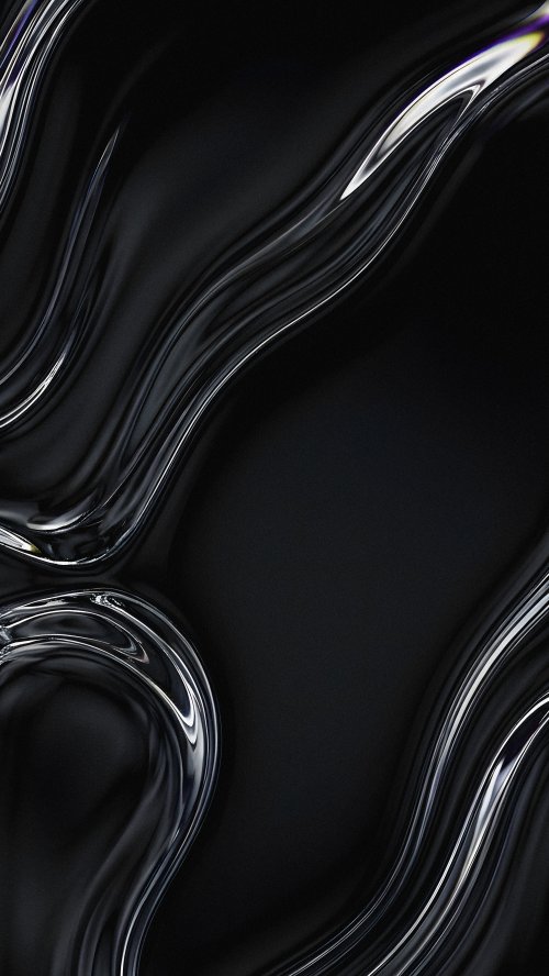 Liquid Black Chrome Waves