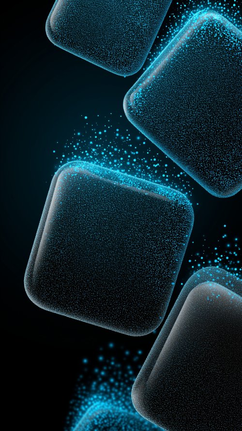 Glowing Blue Particle Squares - Related StockWalls wallpaper