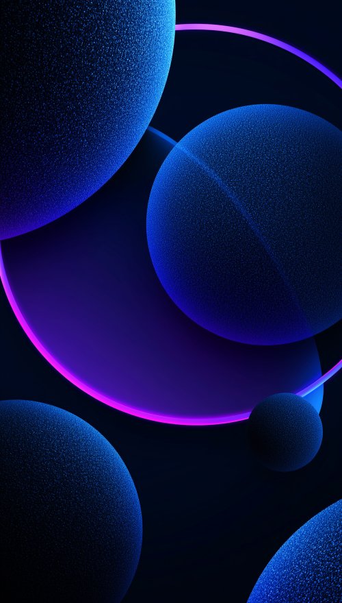 Neon Blue Abstract Spheres - Related OpersCraft wallpaper