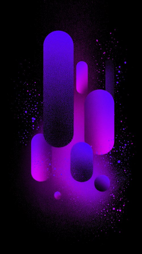 Neon Gradient Abstract Shapes - abstract Wallpaper