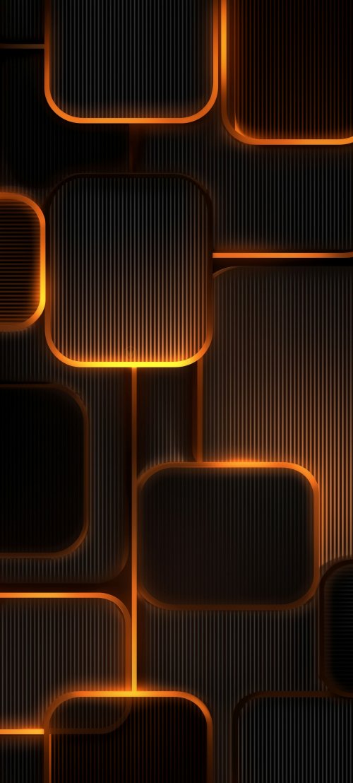 Glowing Orange Neon Squares - Related Desktop & Laptop wallpaper