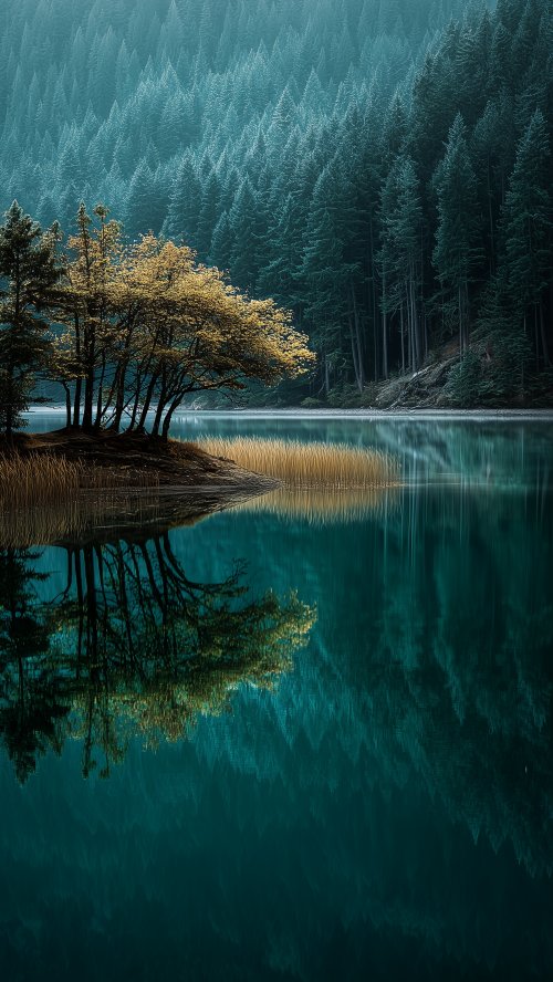 Golden Trees Lake Reflection - Related StockWalls wallpaper