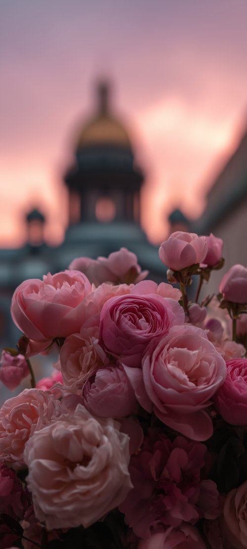 Pink Roses at Sunset - Related StockWalls wallpaper