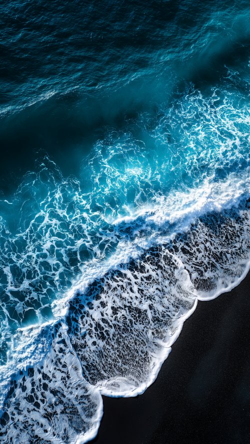 Aerial Blue Ocean Waves - Related StockWalls wallpaper