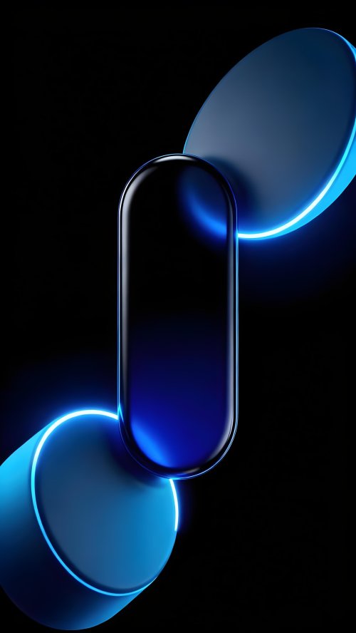 Neon Blue Abstract Shapes - Related StockWalls wallpaper
