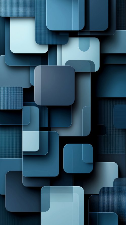 Blue Layered Abstract Squares - Related StockWalls wallpaper
