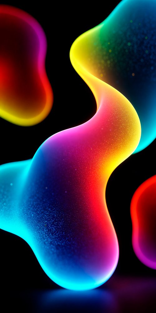 Vibrant Neon Liquid Shapes - Related StockWalls wallpaper