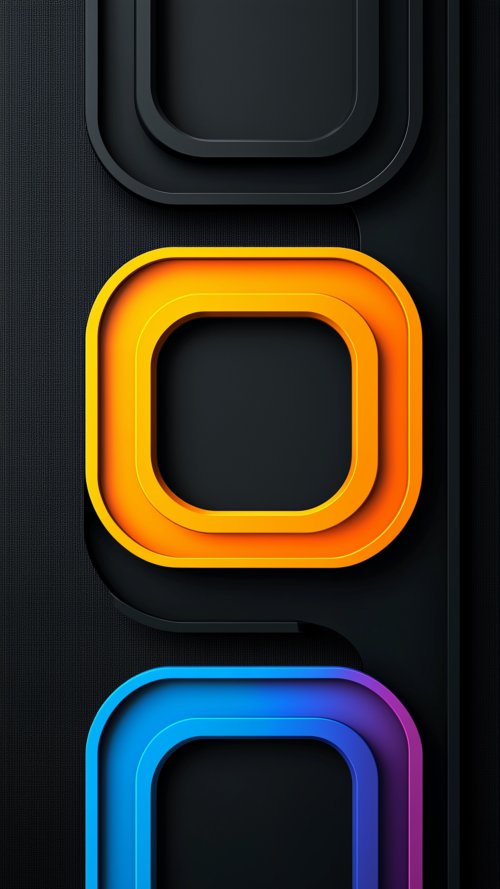 Neon Rounded Square Layers - Related StockWalls wallpaper