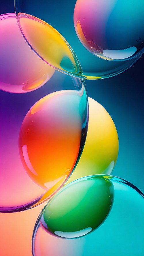 Colorful Abstract Glass Spheres - Related StockWalls wallpaper