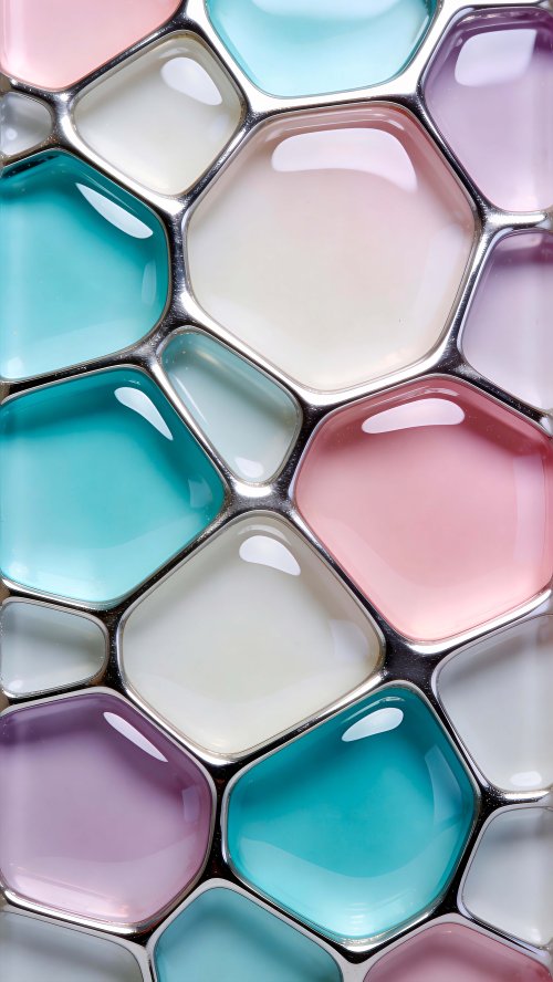 Pastel Geometric Liquid Cells - Related StockWalls wallpaper