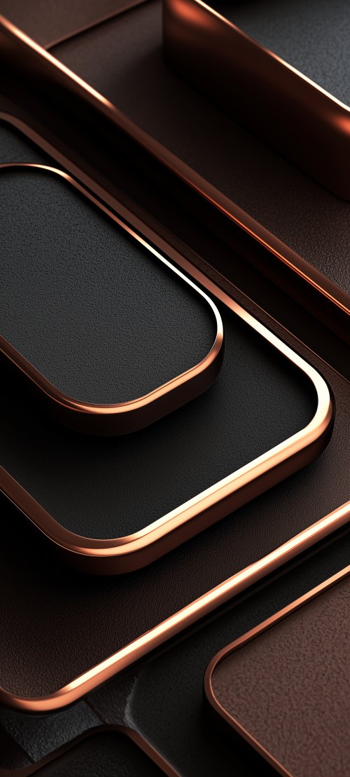 Elegant Bronze Geometric Layers - Related OpersCraft wallpaper