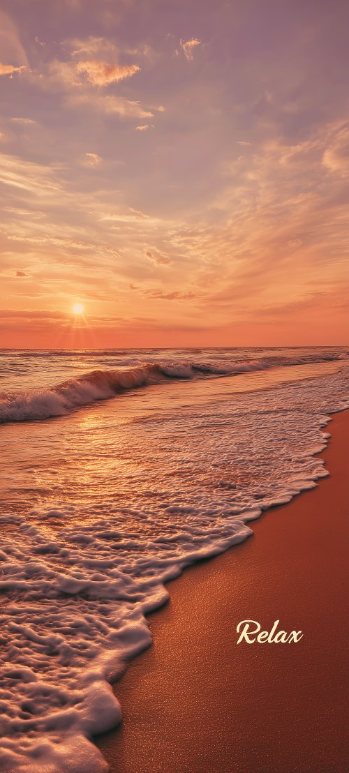 Relaxing Golden Beach Sunset - beach Wallpaper