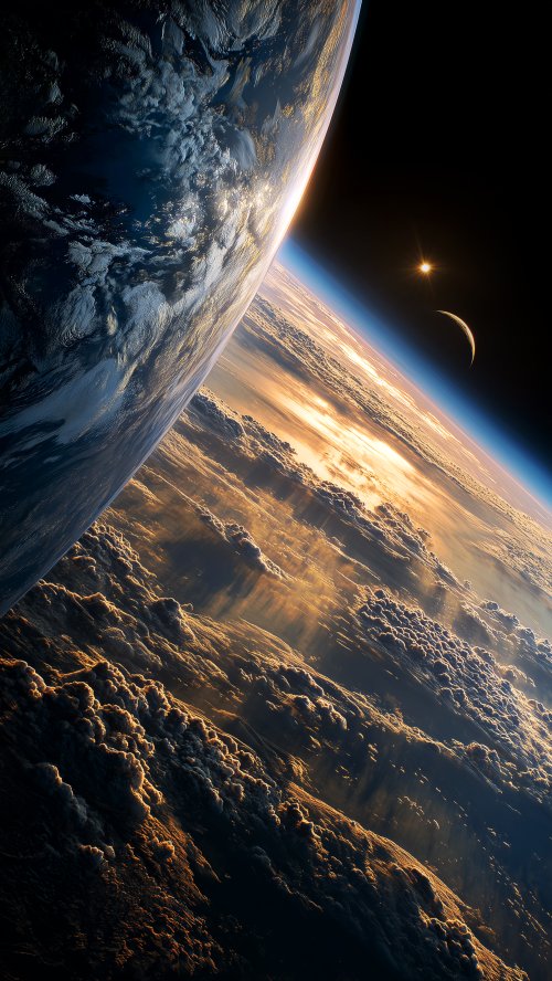 Golden Earth Orbit View - Related StockWalls wallpaper
