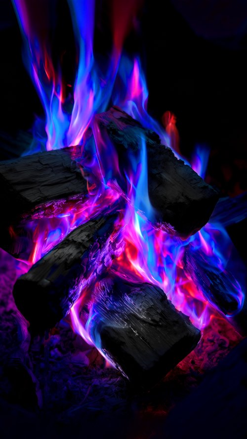 Neon Fire Wood Glow - Related OpersCraft wallpaper