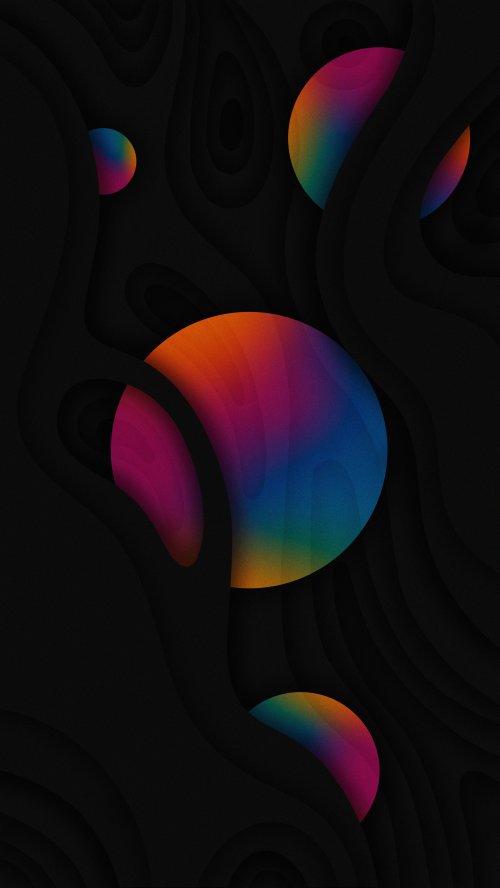 Colorful Abstract Dark Spheres - Related StockWalls wallpaper