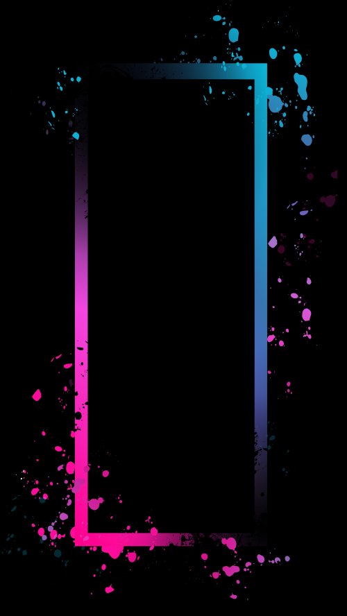 Neon Paint Splatter Frame - abstract Wallpaper