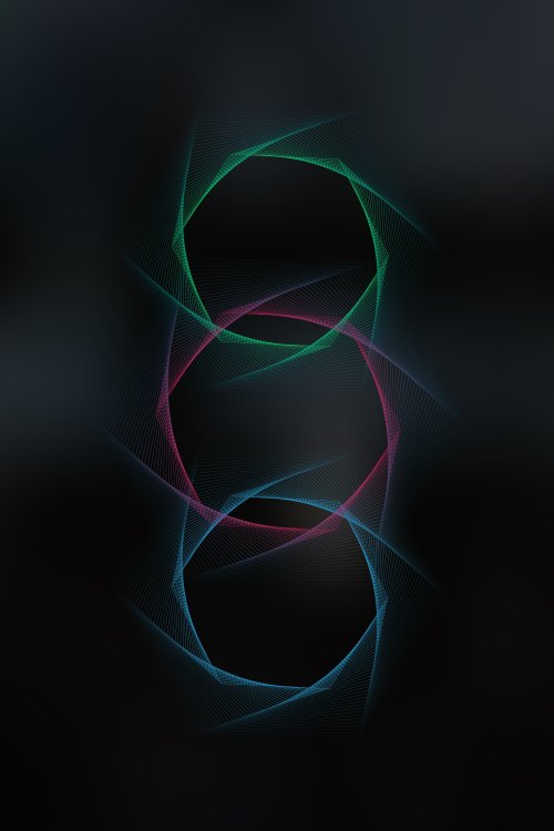Neon Geometric Line Art - geometric Wallpaper