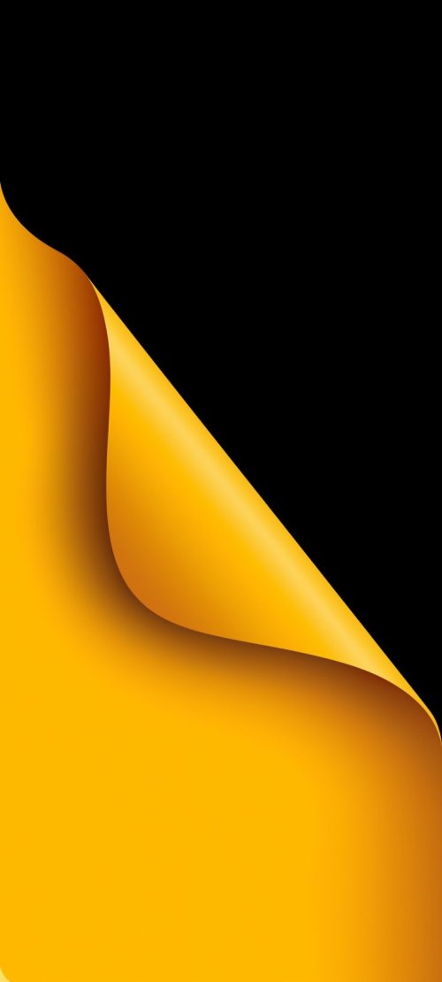 Minimalist Yellow Paper Curl - Related OpersCraft wallpaper