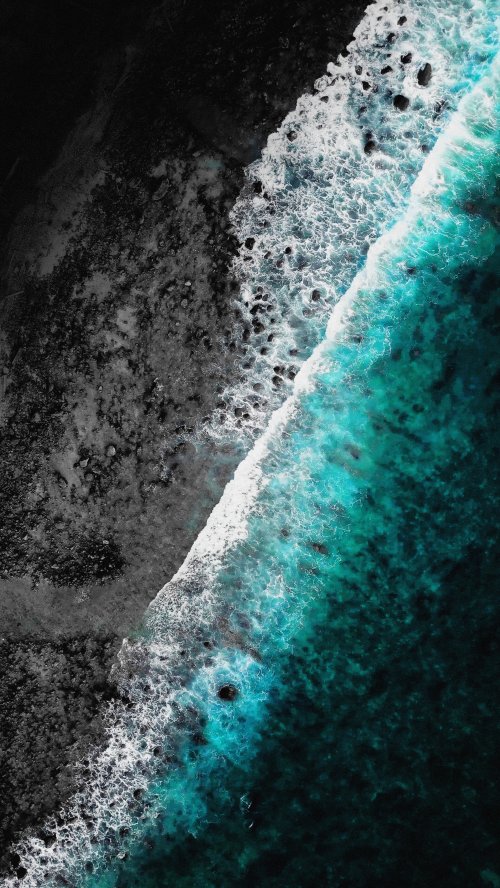 Aerial Ocean Shoreline View - Related OpersCraft wallpaper