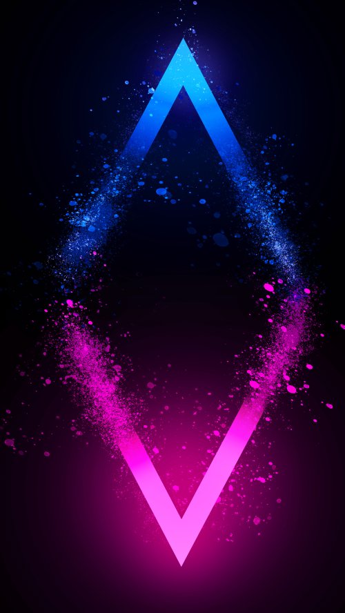 Neon Diamond Particle Glow - abstract Wallpaper