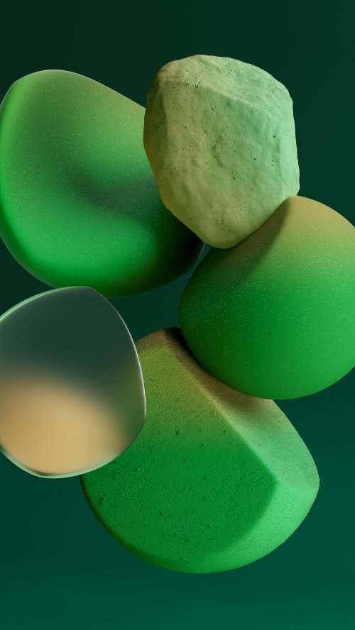 Floating Green Abstract Shapes - Related OpersCraft wallpaper