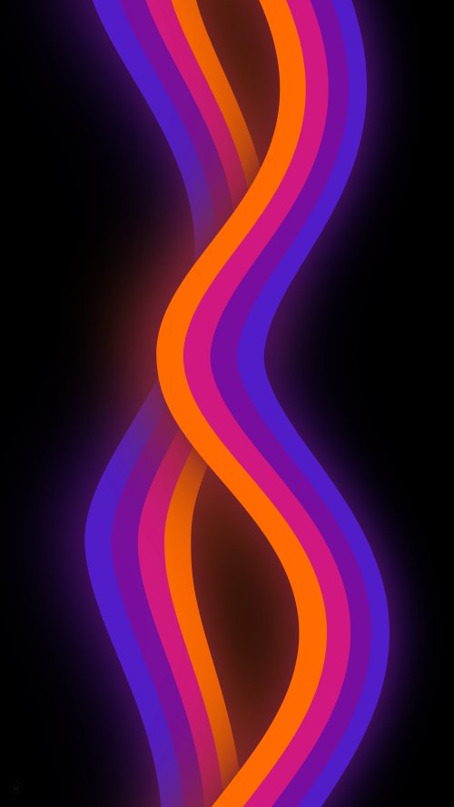 Neon Gradient Wavy Lines - abstract Wallpaper