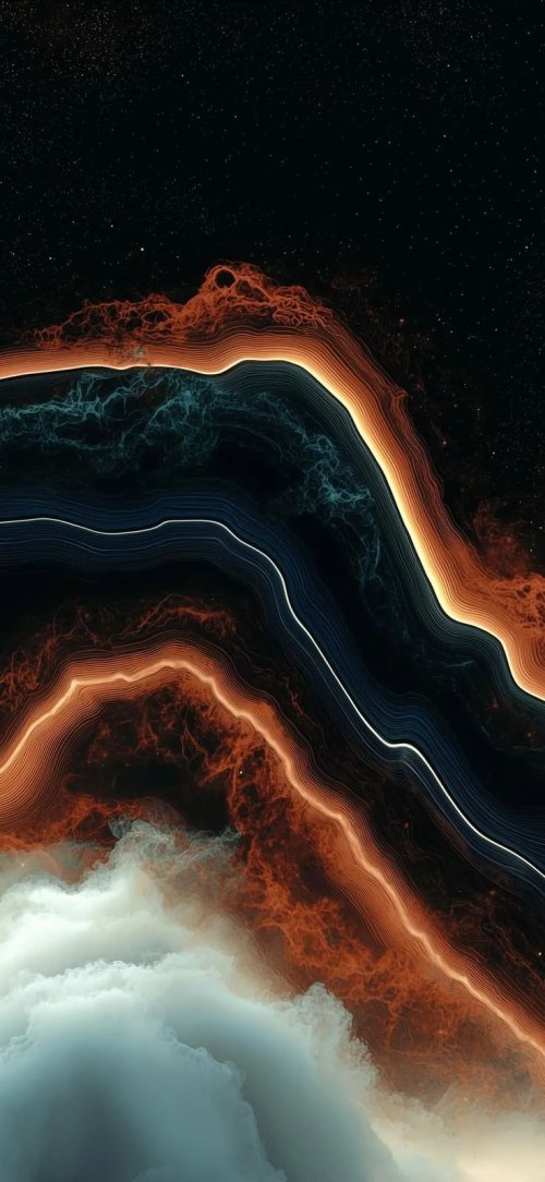 Abstract Glowing Fluid Waves - Related OpersCraft wallpaper