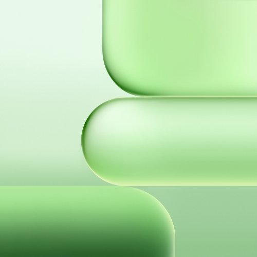 Soft Green Abstract Shapes