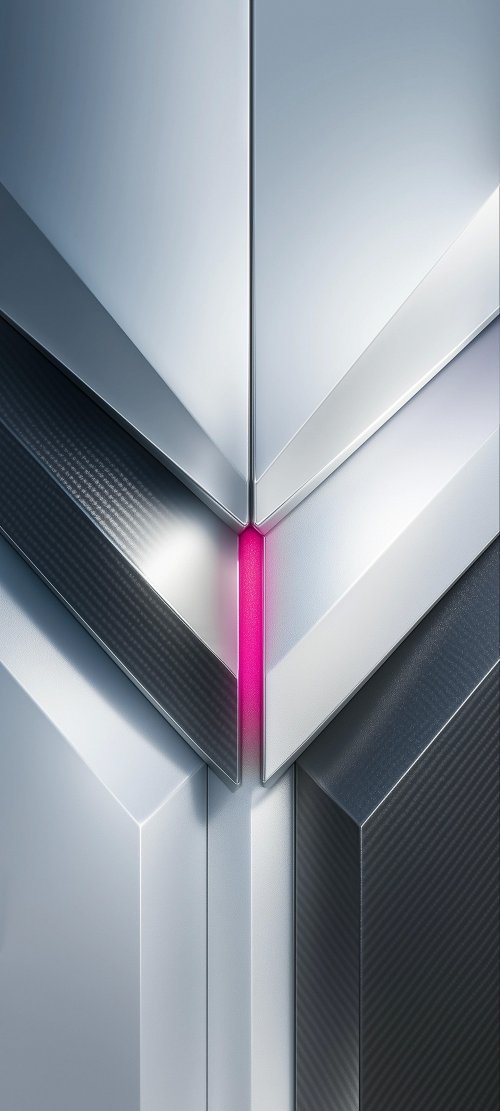 Metallic Neon Tech Abstract