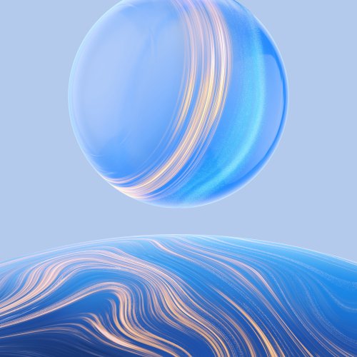 Abstract Blue Orb Wallpaper