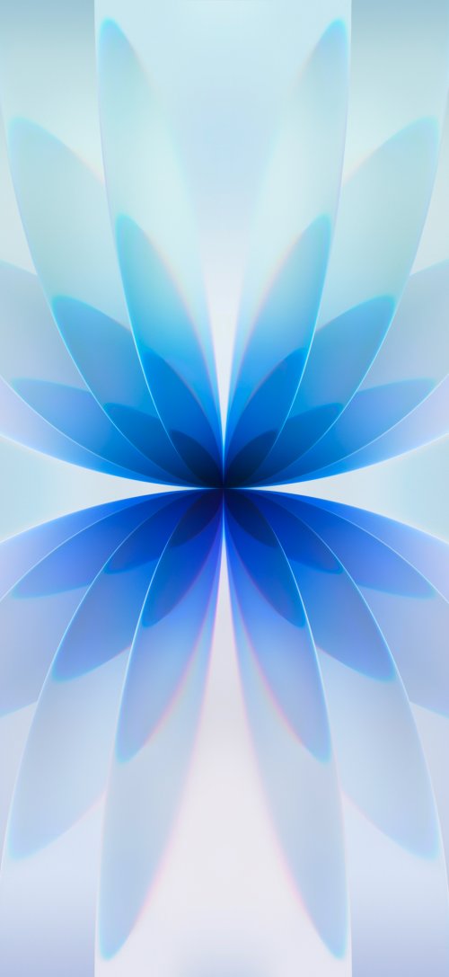 Abstract Blue Petal Bloom