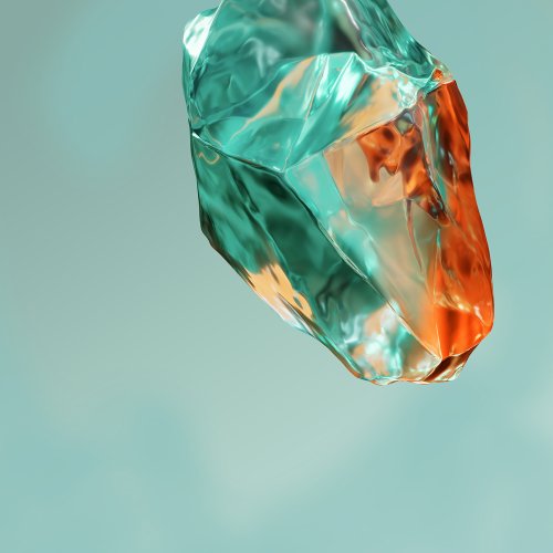 Abstract Crystal Teal Orange - Related StockWalls wallpaper