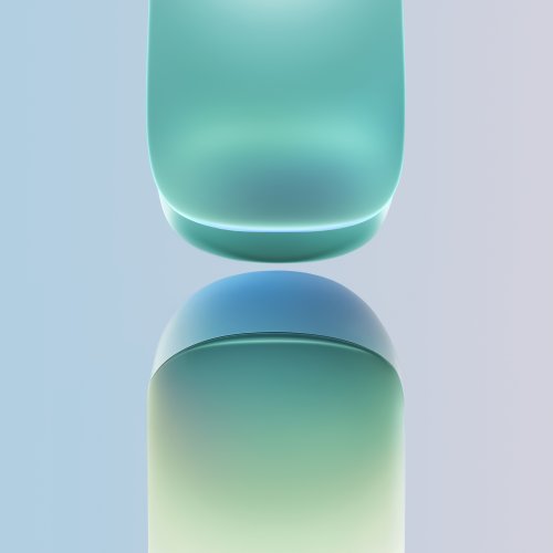 Abstract Gradient Glass Shapes
