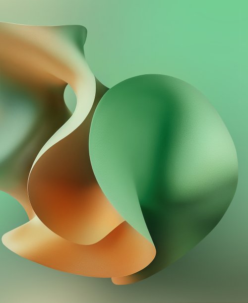Abstract Green Paper Sculpture - Related StockWalls wallpaper
